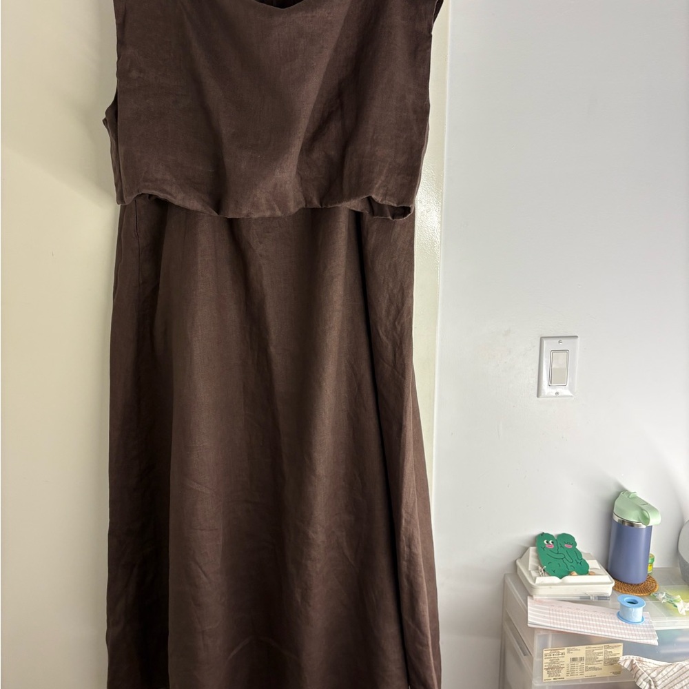 Elegant Brown Maxi Skirt - Picture 2 of 5
